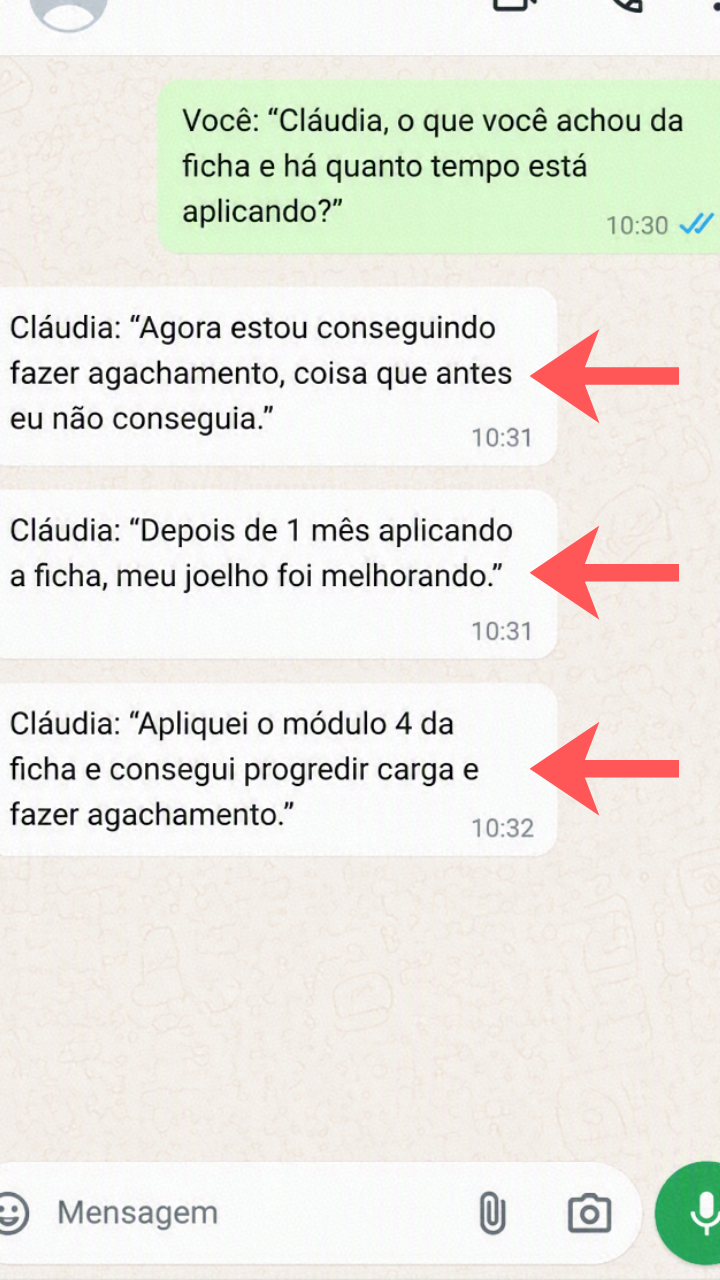 Depoimento 3 de quem utilizou a ficha
